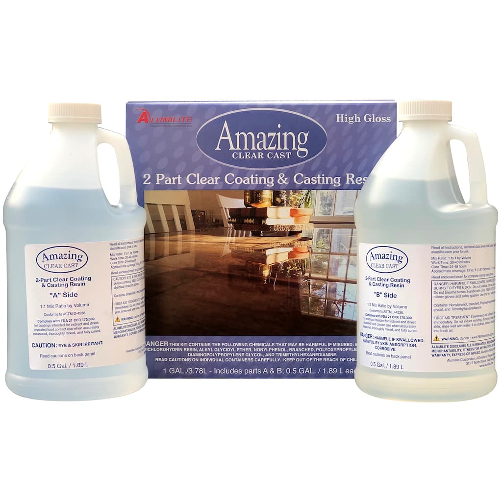Alumilite Amazing Clear Coating & Casting Resin Kit, 1Gal.